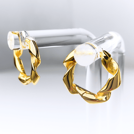 Spirits Unearth 18k Gold Plated Hoop Earrings