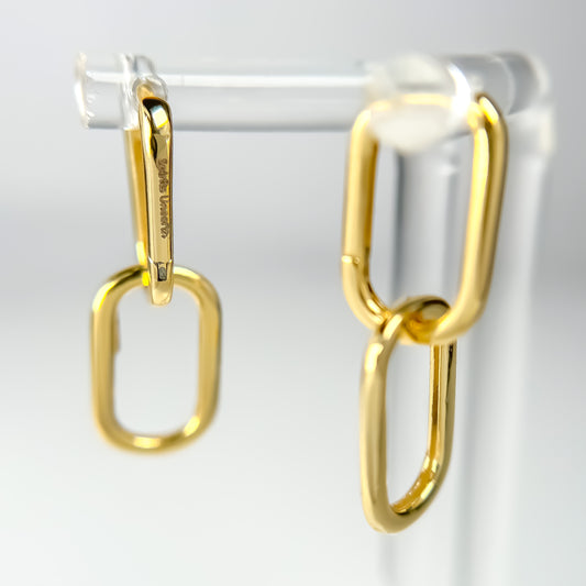 Spirits Unearth 18k Gold Plated Paperclip Hoop Earrings