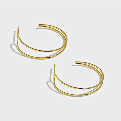 Spirits Unearth 18k Gold Plated Hoop Earrings