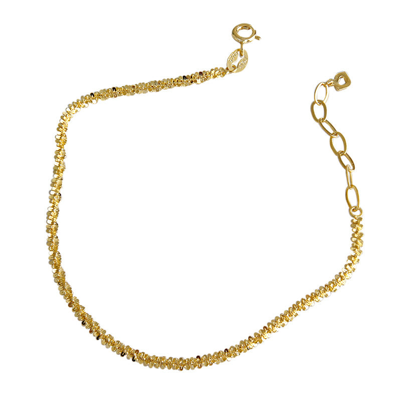 Spirits Unearth 18k Gold Plated Criss Cross Chain Bracelet