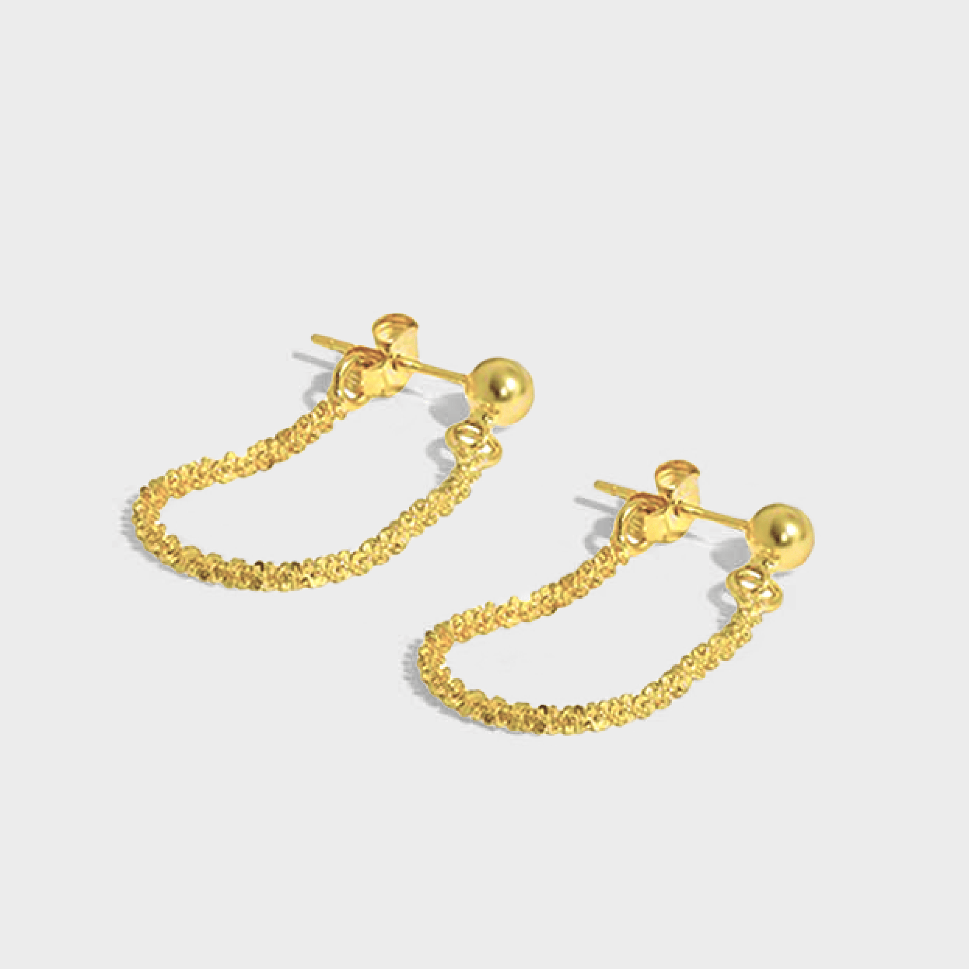 Spirits Unearth 18k Gold Plated Criss Cross Chain Earrings