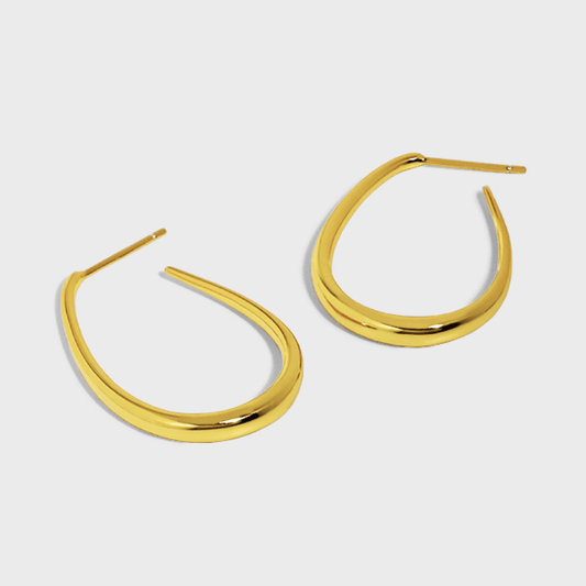 Spirits Unearth 18k Gold Plated Hoop Earrings