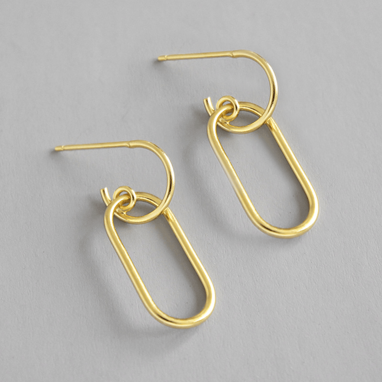 Spirits Unearth 18k Gold Plated Paperclip Earrings