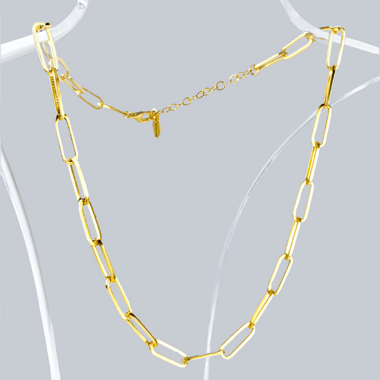 Spirits Unearth 18k Gold Plated Paperclip Necklace