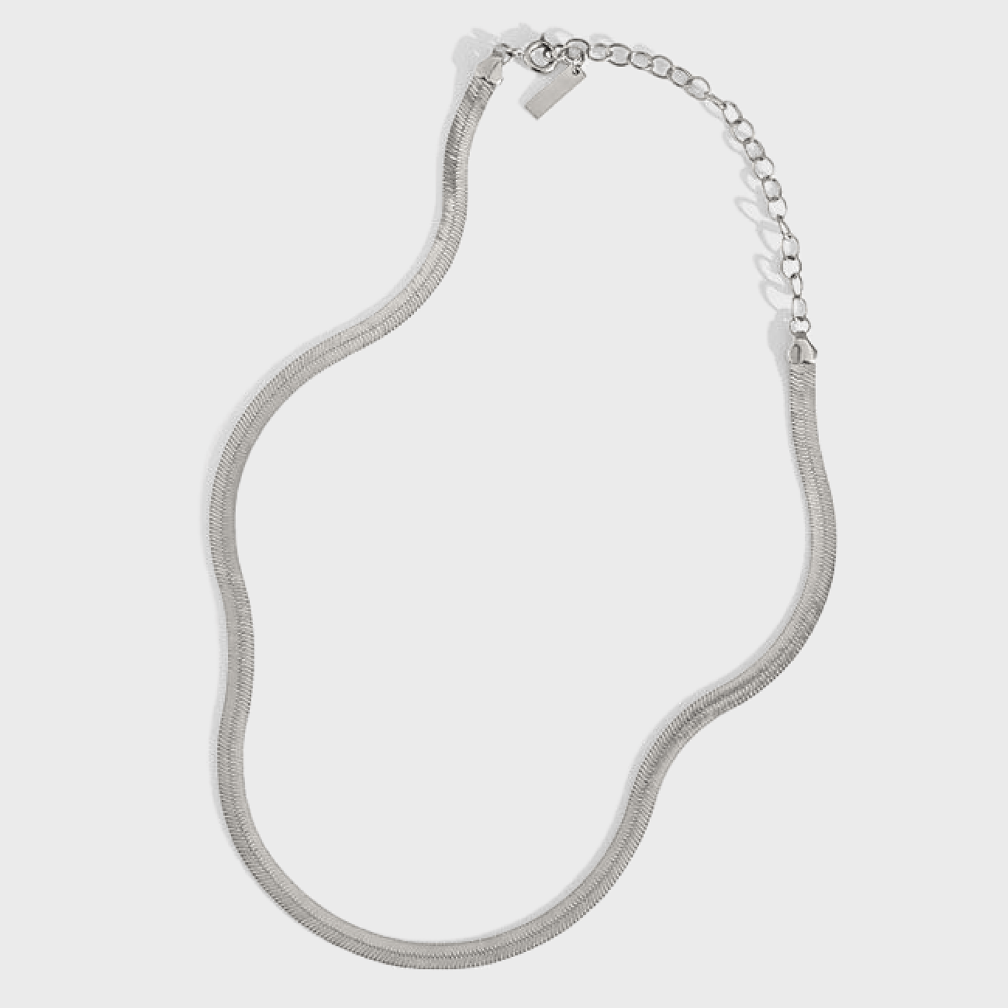 Spirits Unearth Silver Herringbone Chain Necklace