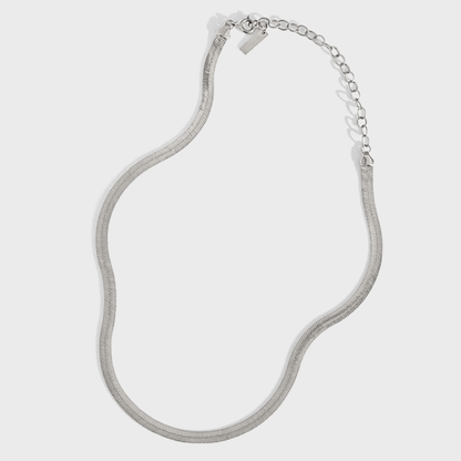 Spirits Unearth Silver Herringbone Chain Necklace
